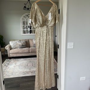 Shop the revelry champagne gold sequin dress. Bridesmaid, Prom or New Years Eve